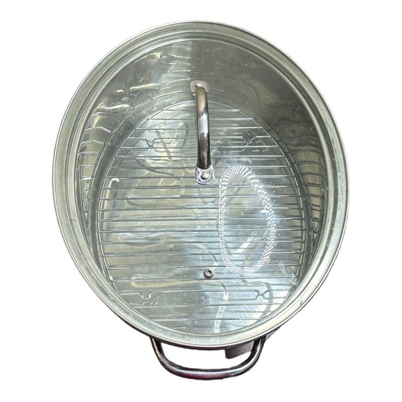 Chefmate Cookware Roaster Pan Oval Casserole Dish 17" - Picture 3 of 4